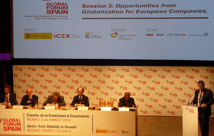 Jorge Sendagorta en un momento de su intervención en el Foro Global España